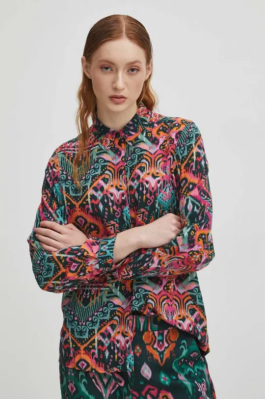 viacfarebná Košeľa dámska regular so vzorom viac farieb Dámsky