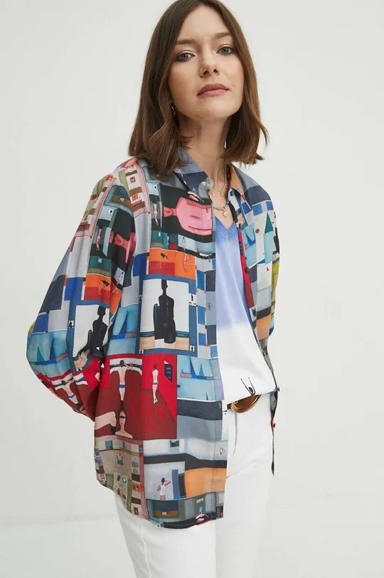 Koszula damska z kolekcji Jerzy Nowosielski x Medicine kolor multicolor multicolor
