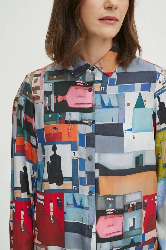 Koszula damska z kolekcji Jerzy Nowosielski x Medicine kolor multicolor 100 % Wiskoza