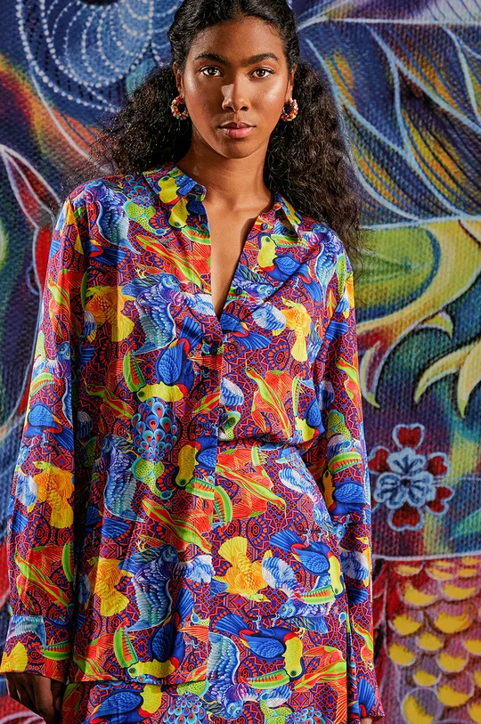 multicolor Koszula damska z kolekcji Jane Tattersfield x Medicine kolor multicolor Damski