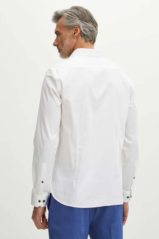 biela Košeľa pánska s klasickým golierom biela farba