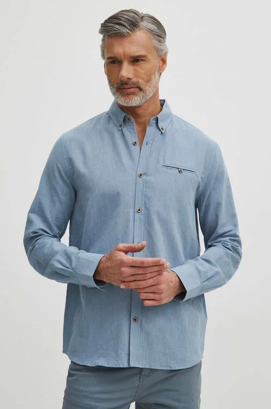 blu Medicine camicia di lino Uomo
