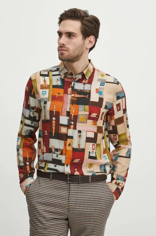 Koszula męska z kolekcji Jerzy Nowosielski x Medicine kolor multicolor multicolor