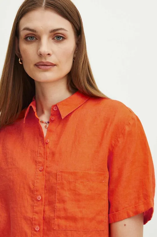 oranžová Ľanová košeľa Medicine
