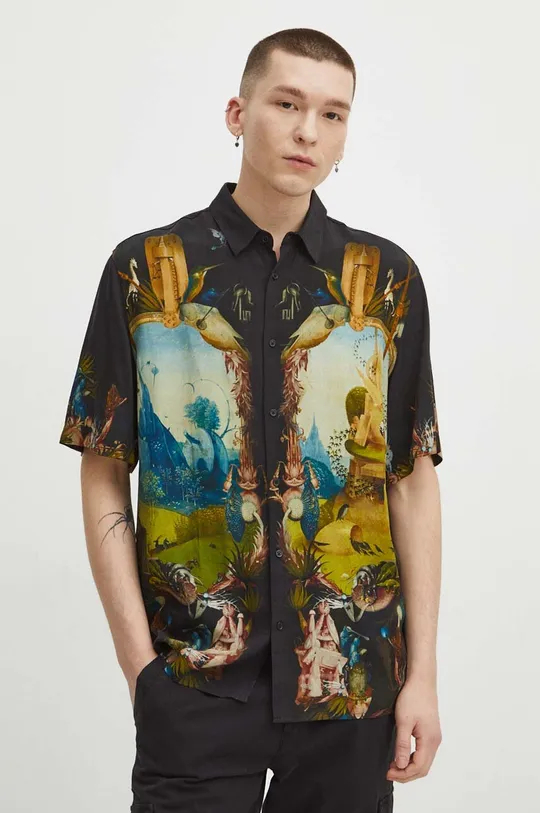 Koszula męska z kolekcji Eviva L'arte kolor czarny czarny