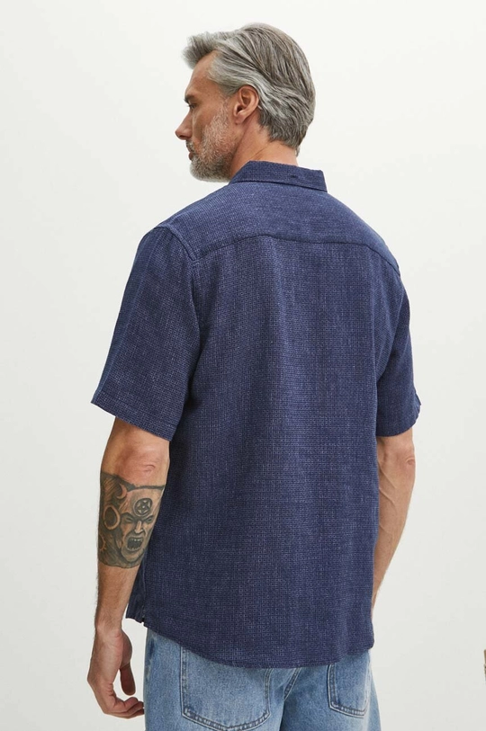 blu navy Medicine camicia di lino