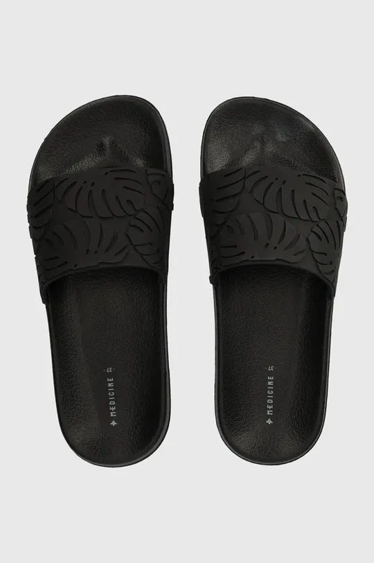 Pantofle dámské s reliéfním vzorem černá barva černá