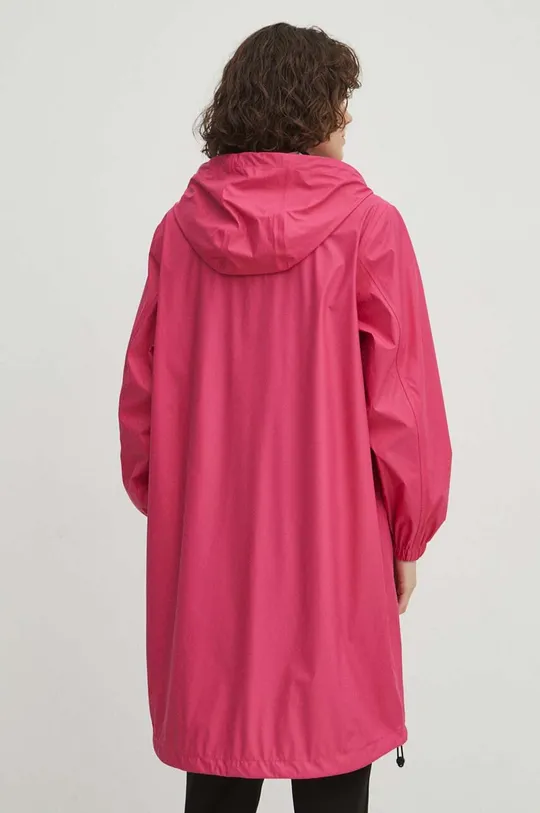 Nepremokavý kabát dámsky hladký ružová farba <p>60 % Polyester, 40 % Polyuretán</p>