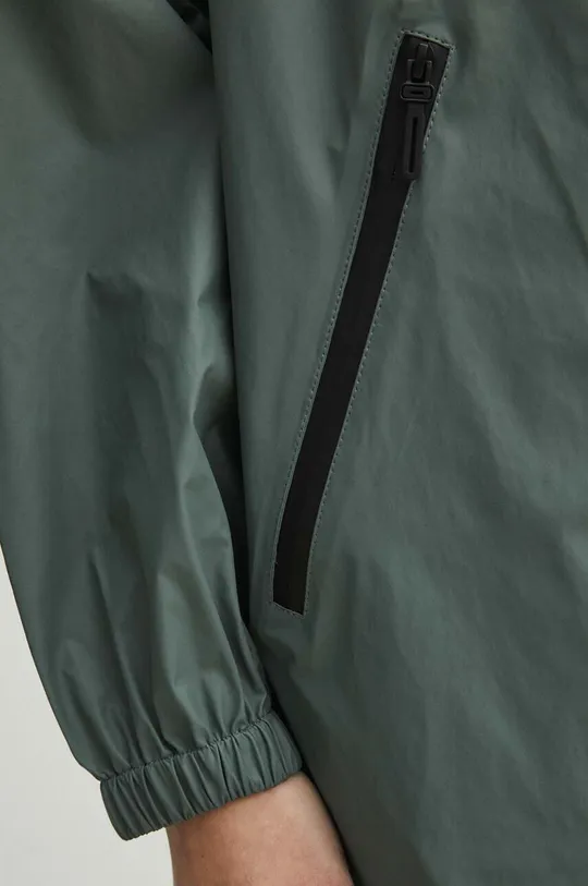 Płaszcz przeciwdeszczowy damski gładki kolor zielony