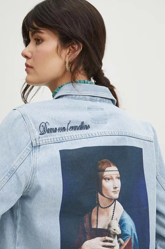 Džínová bunda dámská z kolekce Eviva L'arte modrá barva