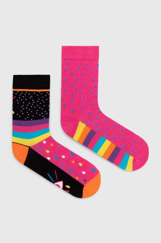 viacfarebná Bavlnené ponožky dámske so vzorom (2-pack) viac farieb Dámsky
