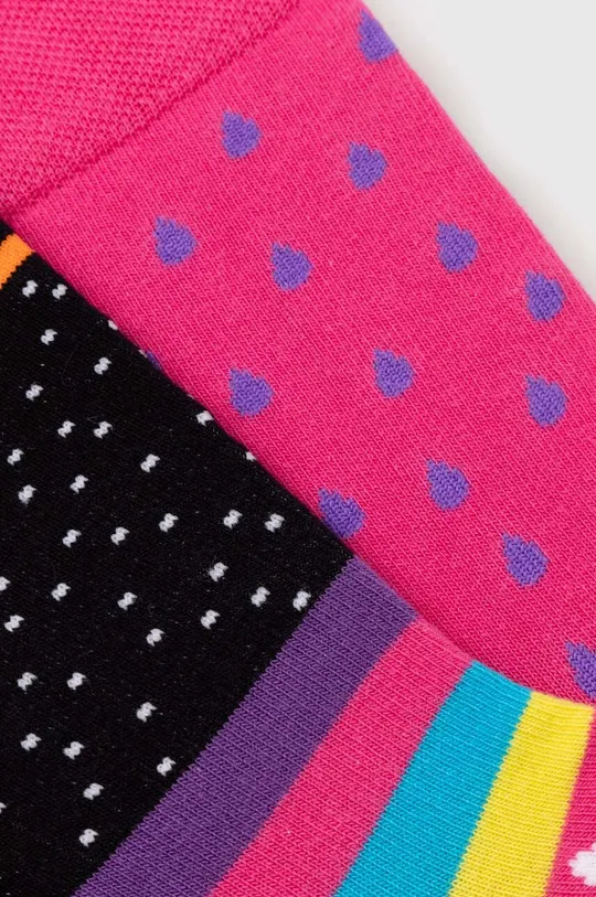 Skarpetki bawełniane damskie wzorzyste (2-pack) kolor multicolor multicolor