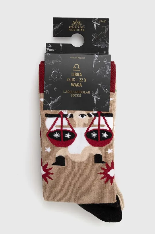 Bavlnené ponožky dámske z kolekcie Zverokruh - Váhy (2-pack) viac farieb <p>75 % Bavlna, 23 % Polyamid, 2 % Elastan</p>