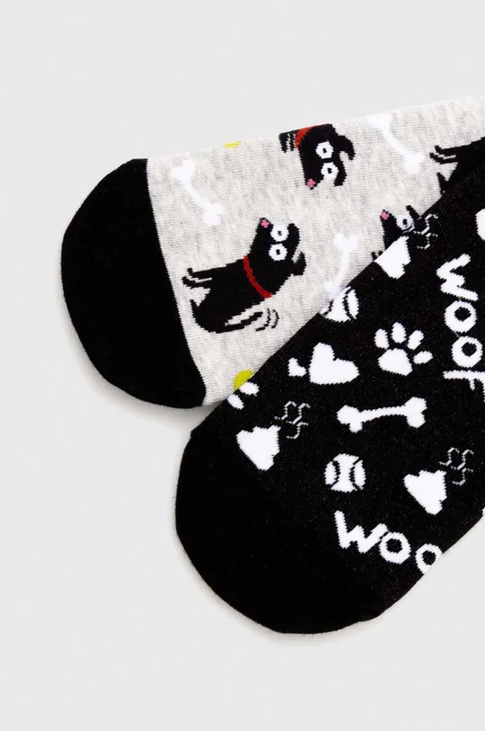 Bavlnené ponožky dámske so vzorom psíky (2-pack) viac farieb viacfarebná