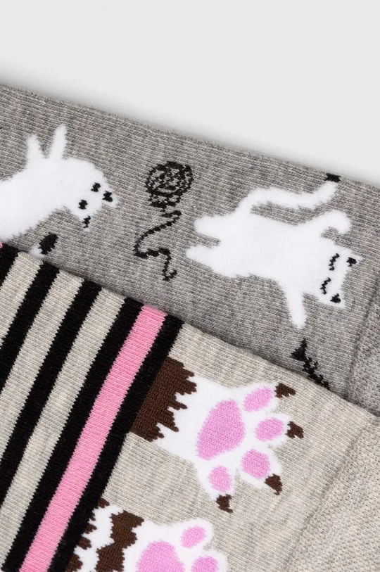 Bavlnené ponožky dámske z kolekcie Deň mačiek (2-pack) viac farieb viacfarebná