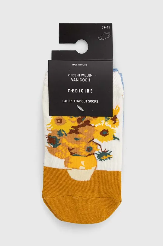 Skarpetki bawełniane damskie z kolekcji Eviva L'arte (2-pack) kolor multicolor 75 % Bawełna, 23 % Poliamid, 2 % Elastan