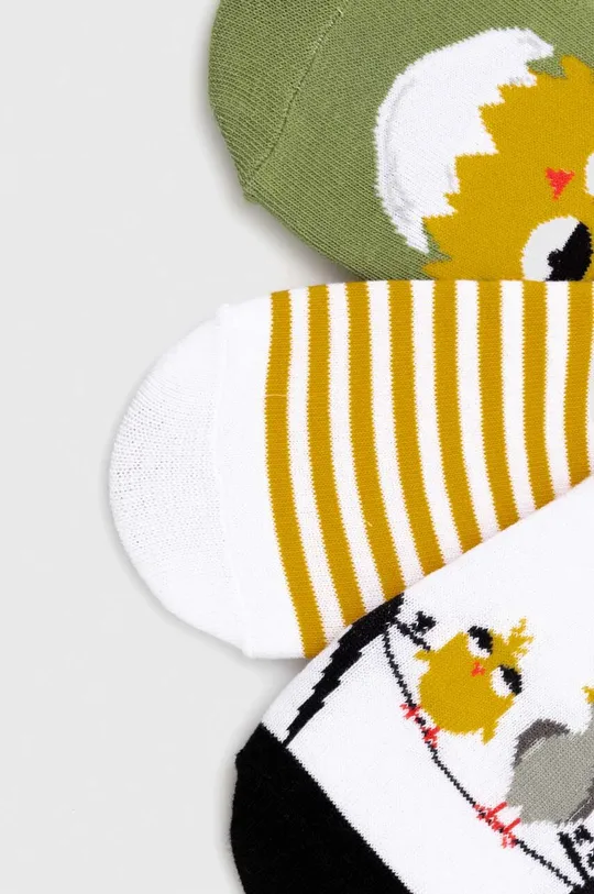 Bavlnené ponožky dámske so zvieracím motívom (3-pack) viac farieb viacfarebná