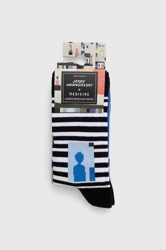 Bavlněné ponožky dámské z kolekce Jerzy Nowosielski x Medicine (2-pack) více barev <p>75 % Bavlna, 23 % Polyamid, 2 % Elastan</p>