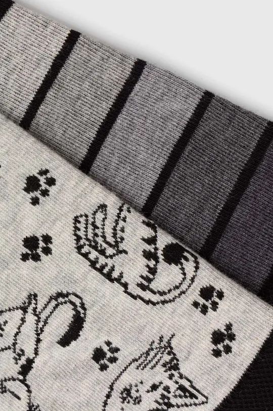 Bavlněné ponožky pánské z kolekce Den koček (2-pack) více barev vícebarevná