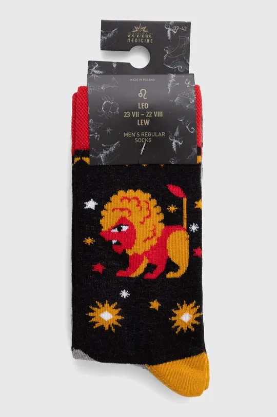 Skarpetki bawełniane męskie z kolekcji Zodiak - Lew (2-pack) kolor multicolor 75 % Bawełna, 23 % Poliamid, 2 % Elastan