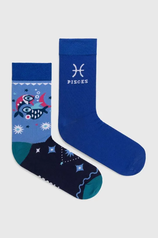 viacfarebná Bavlnené ponožky pánske z kolekcie Zverokruh - Ryby (2-pack) viac farieb Pánsky