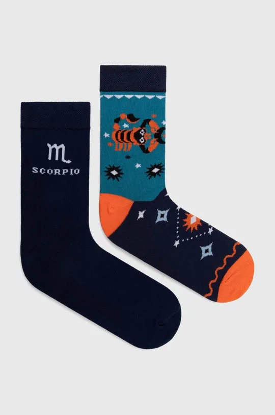 viacfarebná Bavlnené ponožky pánske z kolekcie Zverokruh - Škorpión (2-pack) viac farieb Pánsky