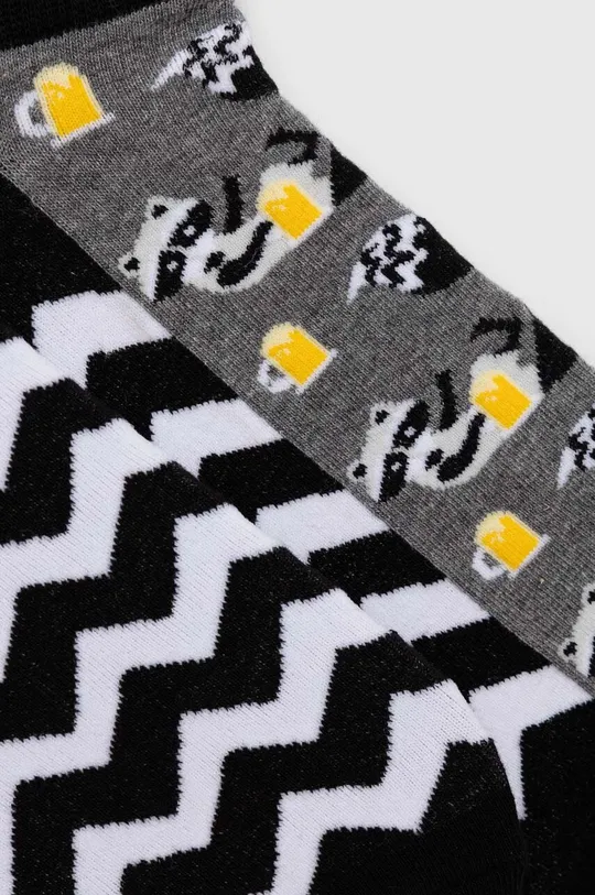 Bavlnené ponožky pánske so vzorom (2-pack) viac farieb viacfarebná