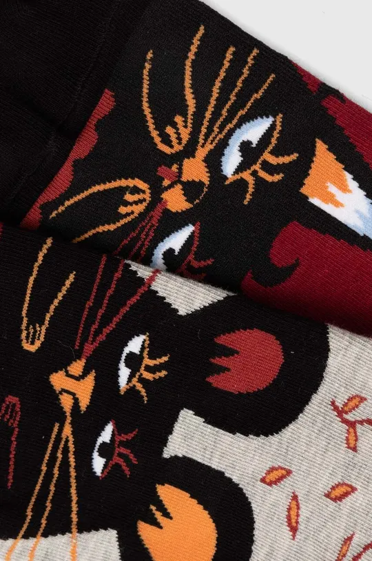 Bavlnené ponožky pánske z kolekcie Deň mačiek (2-pack) viac farieb viacfarebná
