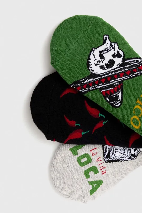 Bavlněné ponožky pánské s mexickými motivy (3-pack) více barev vícebarevná