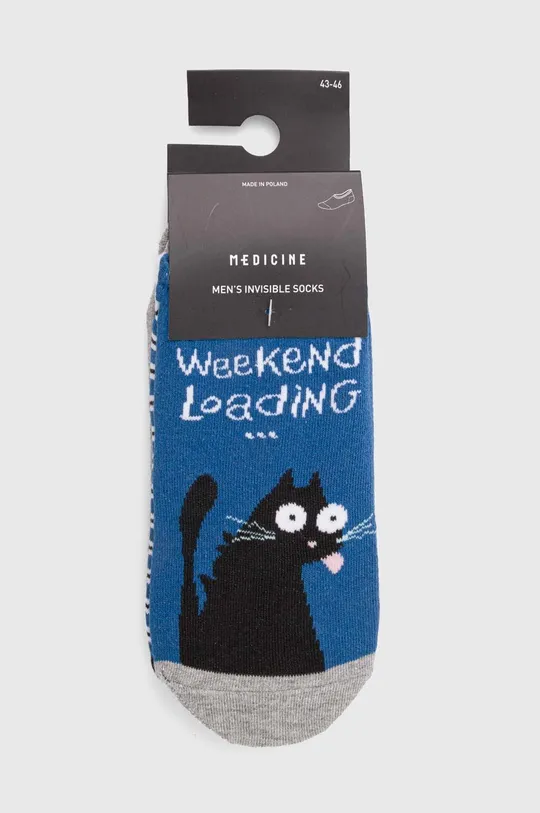 Bavlněné ponožky pánské s kočkami (3-pack) více barev <p>75 % Bavlna, 23 % Polyamid, 2 % Elastan</p>