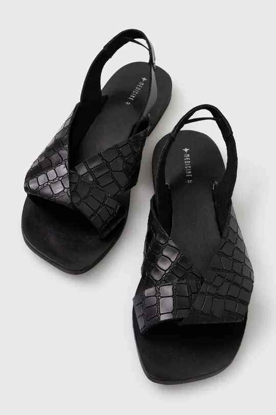 Kožené sandály dámské černá barva Svršek: 100 % Přírodní kůže Vnitřek: 100 % Přírodní kůže Podrážka: 100 % TPR