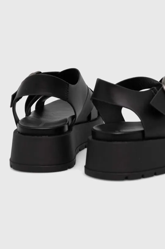 Sandály dámské z eko-kůže černá barva <p>Svršek: 100 % Polyuretan Vnitřek: 100 % Polyuretan Podrážka: 100 % TPR</p>