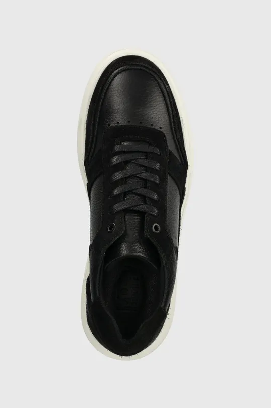 Kožené sneakers boty černá barva Pánský