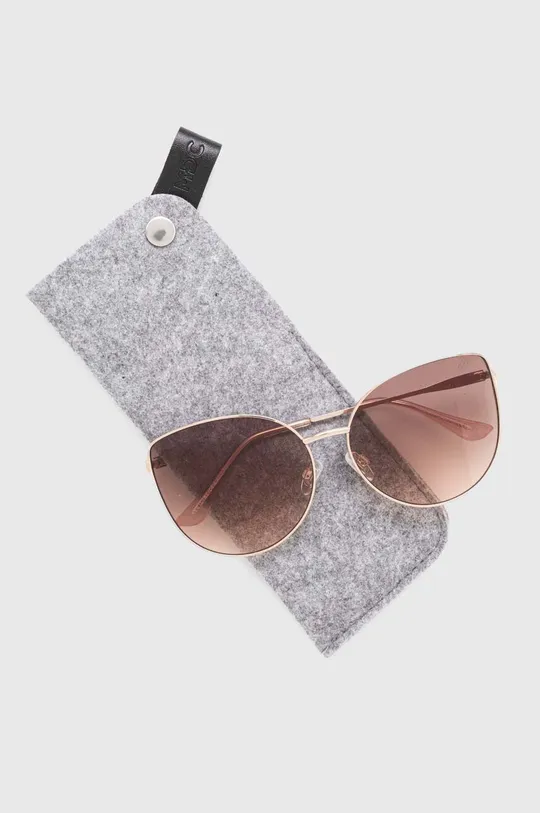 Okulary przeciwsłoneczne damskie kolor brązowy Oprawki: 90 % Metal, 10 % Poliwęglan, Szkła: 100 % Poliwęglan