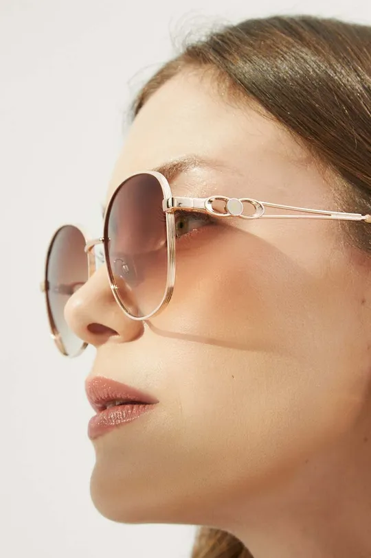 Okulary przeciwsłoneczne damskie kolor brązowy Damski