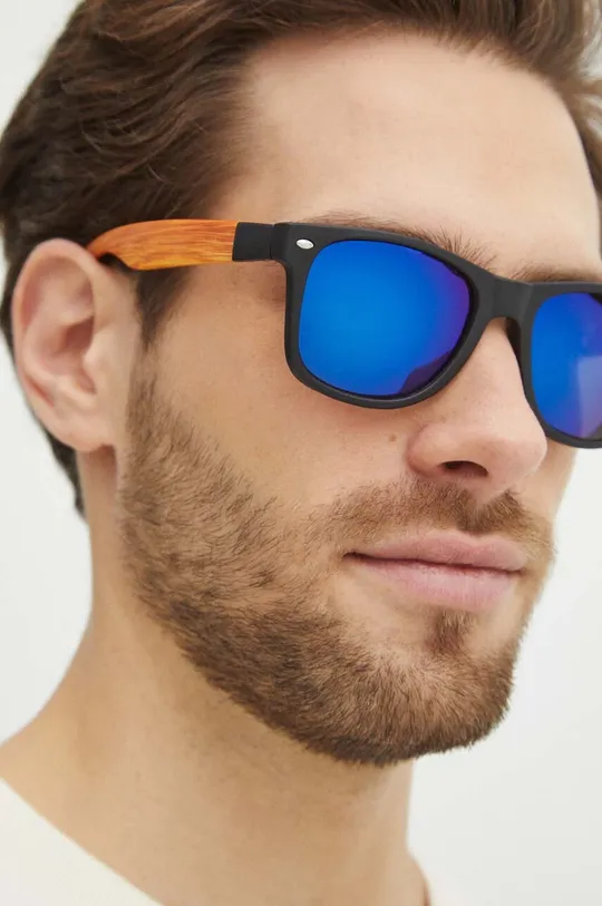 Okulary przeciwsłoneczne męskie z powłoką Revo i polaryzacją kolor multicolor Męski