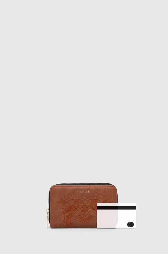 Peňaženka dámska z ekologickej kože hnedá farba Dámsky