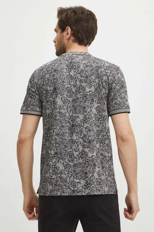 Polo tričko pánské se vzorem šedá barva <p>50 % Bavlna, 50 % Polyester</p>