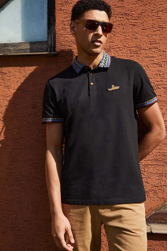 nero Medicine polo in cotone Uomo