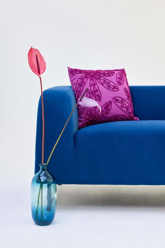 Dekoratívna obliečka na vankúš s ozdobnou aplikáciou 45 x 45 cm ružová farba Unisex