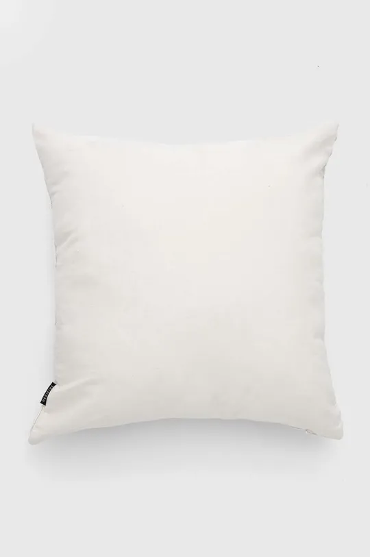 Poszewka dekoracyjna na poduszkę z ozdobną aplikacją 45 x 45 cm kolor beżowy 100 % Bawełna