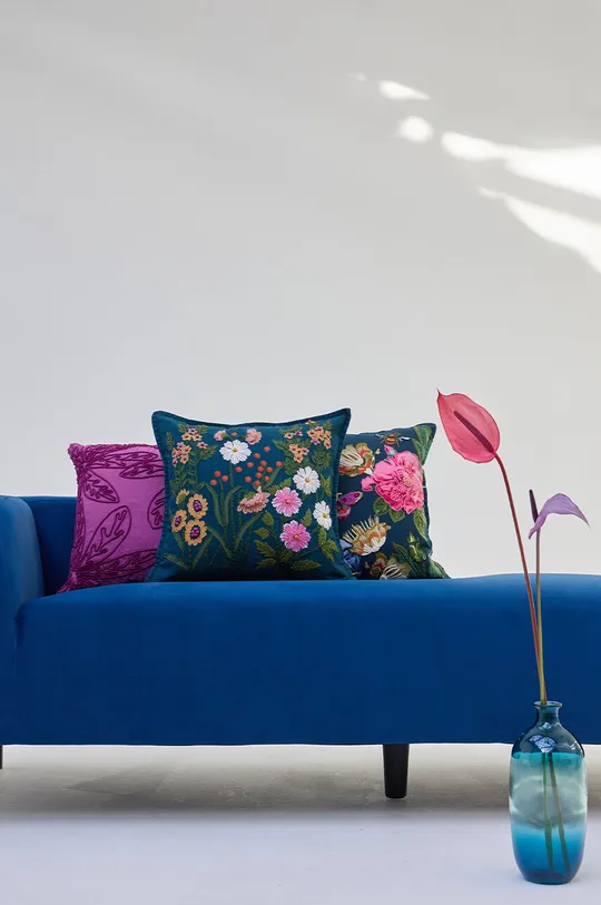 multicolor Poszewka dekoracyjna na poduszkę z ozdobną aplikacją 45 x 45 cm kolor multicolor Unisex