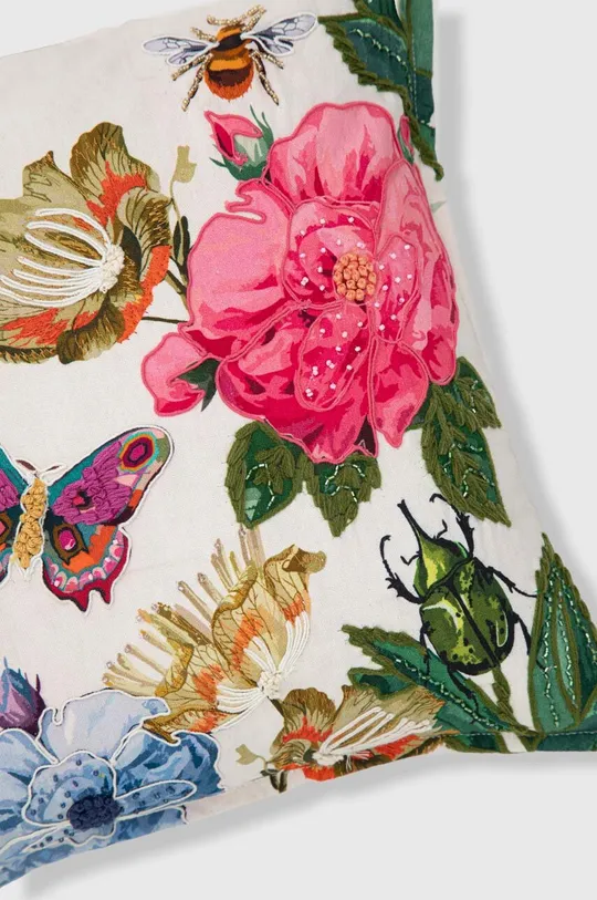 Dekoratívna obliečka na vankúš s aplikáciou 45 x 45 cm so vzorom béžová farba <p>100 % Bavlna</p>