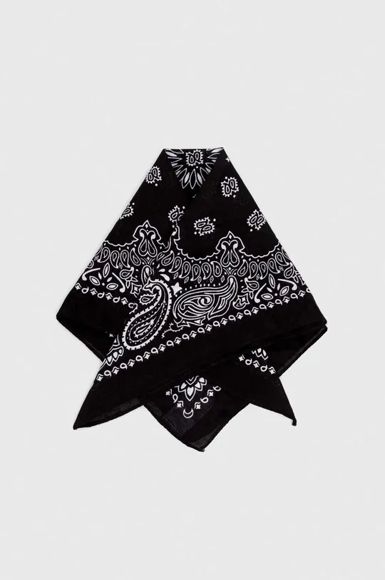 černá Bavlněný šátek dámský se vzorem černá barva Dámský