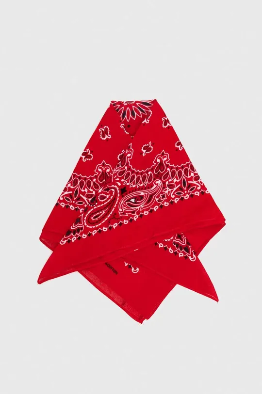 czerwony Bandana bawełniana wzorzysta kolor czerwony Damski