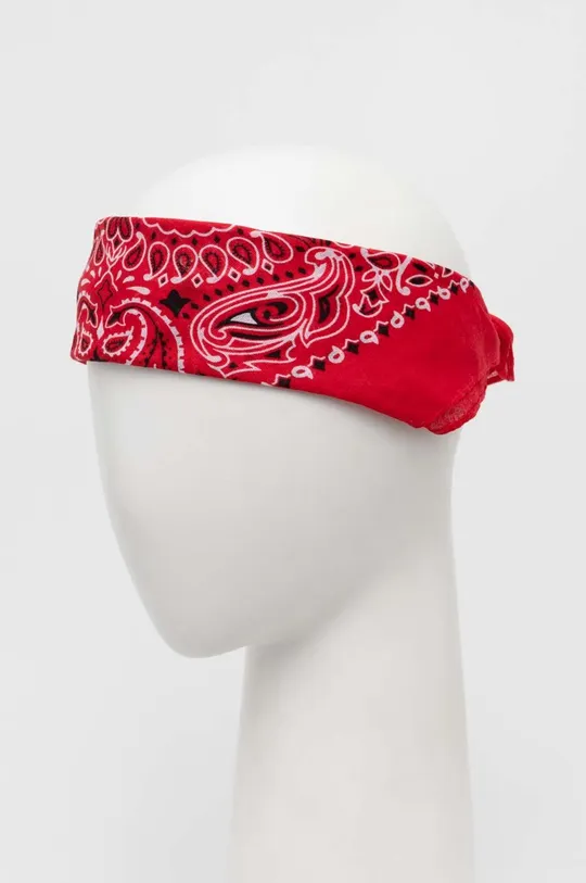 Bavlněný šátek se vzorem červená barva červená