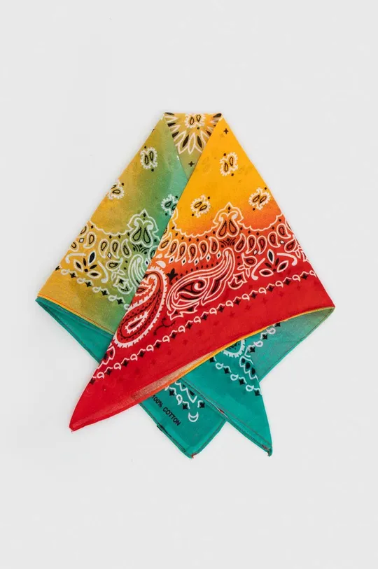 multicolor Bandana bawełniana wzorzysta kolor multicolor Damski