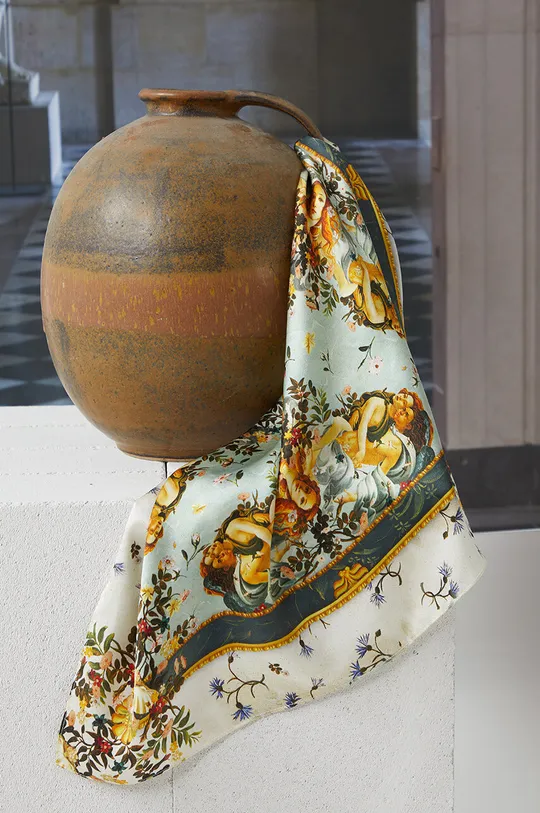 viacfarebná Hodvábna šatka dámska z kolekcie Eviva L'arte viac farieb Dámsky