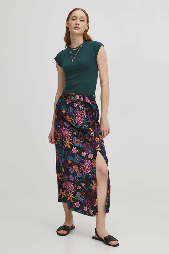 Sukňa dámska maxi so vzorom viac farieb viacfarebná