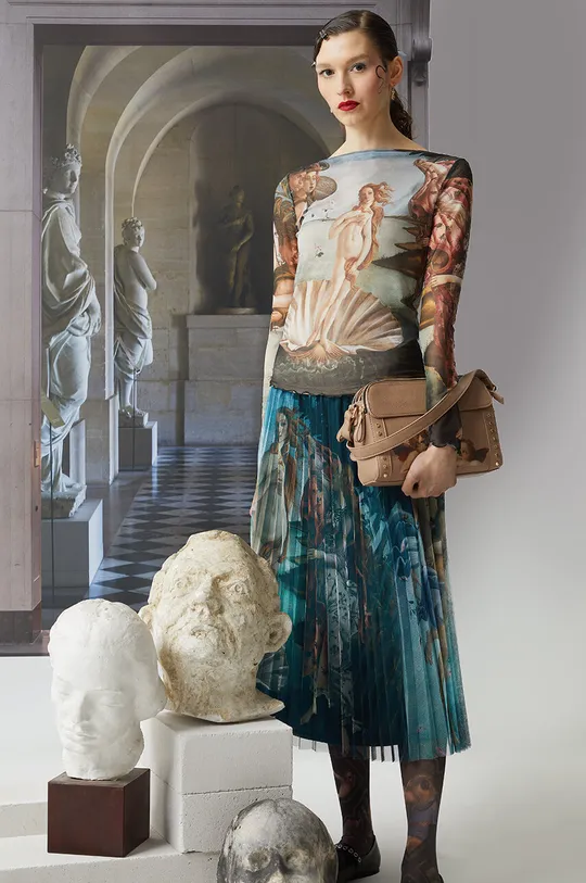 viacfarebná Sukňa dámska z kolekcie Eviva L'arte Dámsky